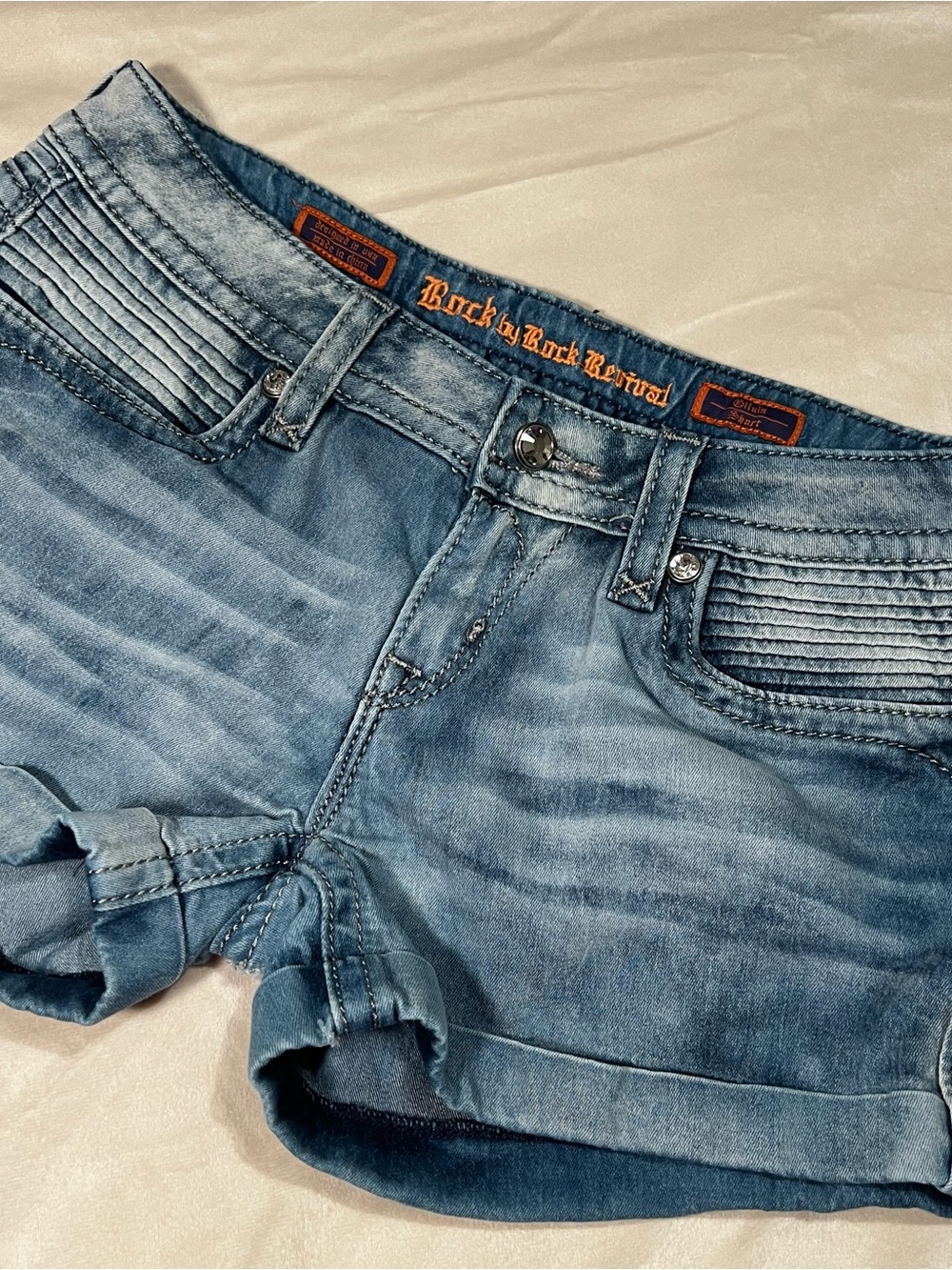 Rock Revival Olivia Short Light Blue Womens Jeans Shorts